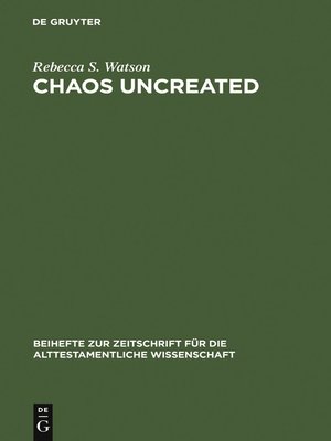 cover image of Chaos Uncreated